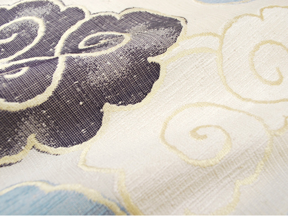 洛風林 袋帯(淡胡粉色・雲流文) | 商品紹介 | 染と織たかはし