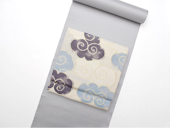 洛風林 袋帯(淡胡粉色・雲流文) | 商品紹介 | 染と織たかはし