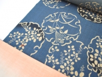 竺仙 奥州小紋浴衣(雪輪に秋草) | 商品紹介 | 染と織たかはし