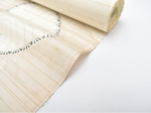 森健持 辻が花九寸名古屋帯(葵文・生成り地) | 商品紹介 | 染と織たかはし